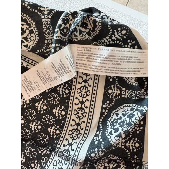 Hollister Black White Razorback Boho Shoulder Strap Short Dress Size M - Picture 4 of 6